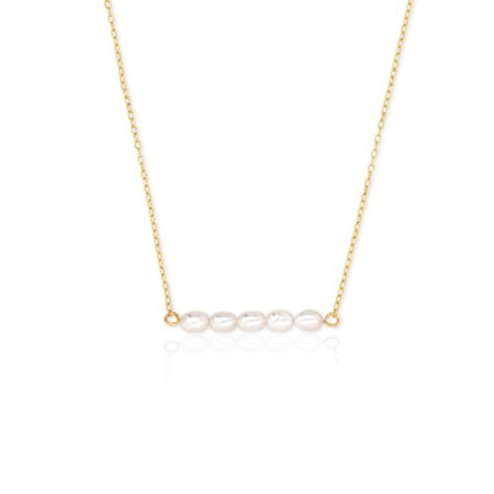 NWT Michaela Pearl Necklace // 14k Gold Vermeil